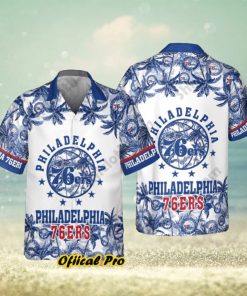 Authentic Philadelphia 76Ers Ocean Wave Aloha Shirt