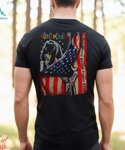 Autism Dad Flag USA Shirt