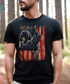 Autism Dad Flag USA Shirt