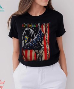 Autism Dad Flag USA Shirt