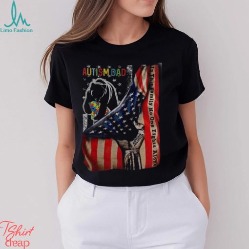 Autism Dad Flag USA Shirt