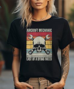Aviation Mechanic Vintage Skull Vintage Aircraft Mechanic T Shirt