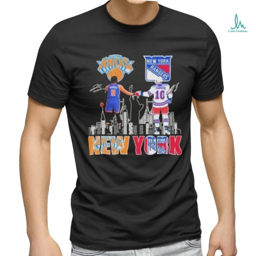 Awesome New York Rangers Artemi Panarin New York Knicks Jalen Brunson Proud Of The City Shirt