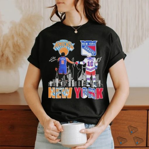 Awesome New York Rangers Artemi Panarin New York Knicks Jalen Brunson Proud Of The City Shirt