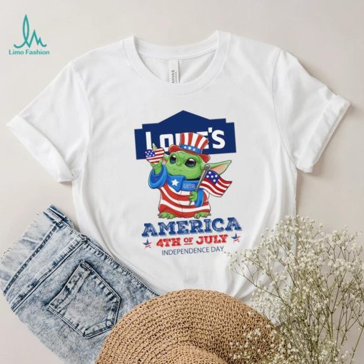 Baby Yoda Works At Lowe’s America 4th Of July Independence Day 2024 shirt