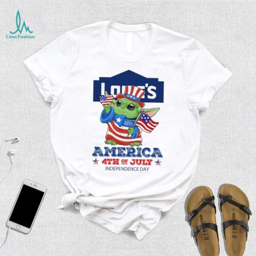 Baby Yoda Works At Lowe’s America 4th Of July Independence Day 2024 shirt