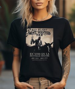 Bad Bunny Tour 2024 Most Wanted Tour En Vivo En La Panralla Grande On June 7 8 At Caribbean Cinemas Shirt