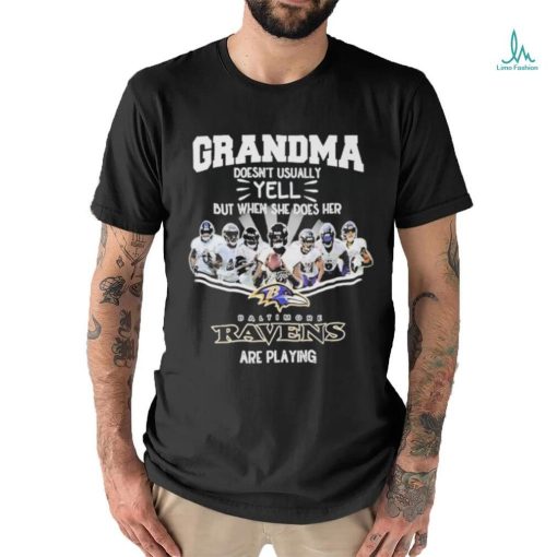 Baltimore Ravens Grandma Does Yell When Falcons Are Playing T Shirt