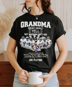 Baltimore Ravens Grandma Does Yell When Falcons Are Playing T Shirt