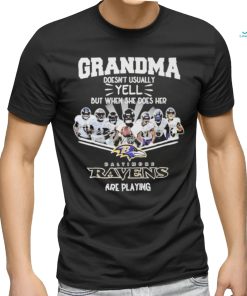 Baltimore Ravens Grandma Does Yell When Falcons Are Playing T Shirt
