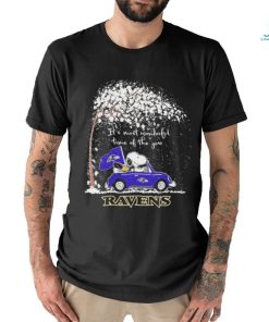 Baltimore Ravens Snoopy It’s Most Wonderful Time Of The Year T Shirt