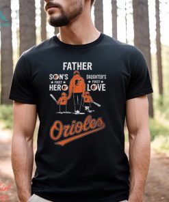 Baltimore orioles father’s day son’s first hero daughter’s first love 2024 shirt