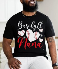 Baseball Nana American Game Heart Retired Grandmother Shirt