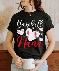 Baseball Nana American Game Heart Retired Grandmother Shirt