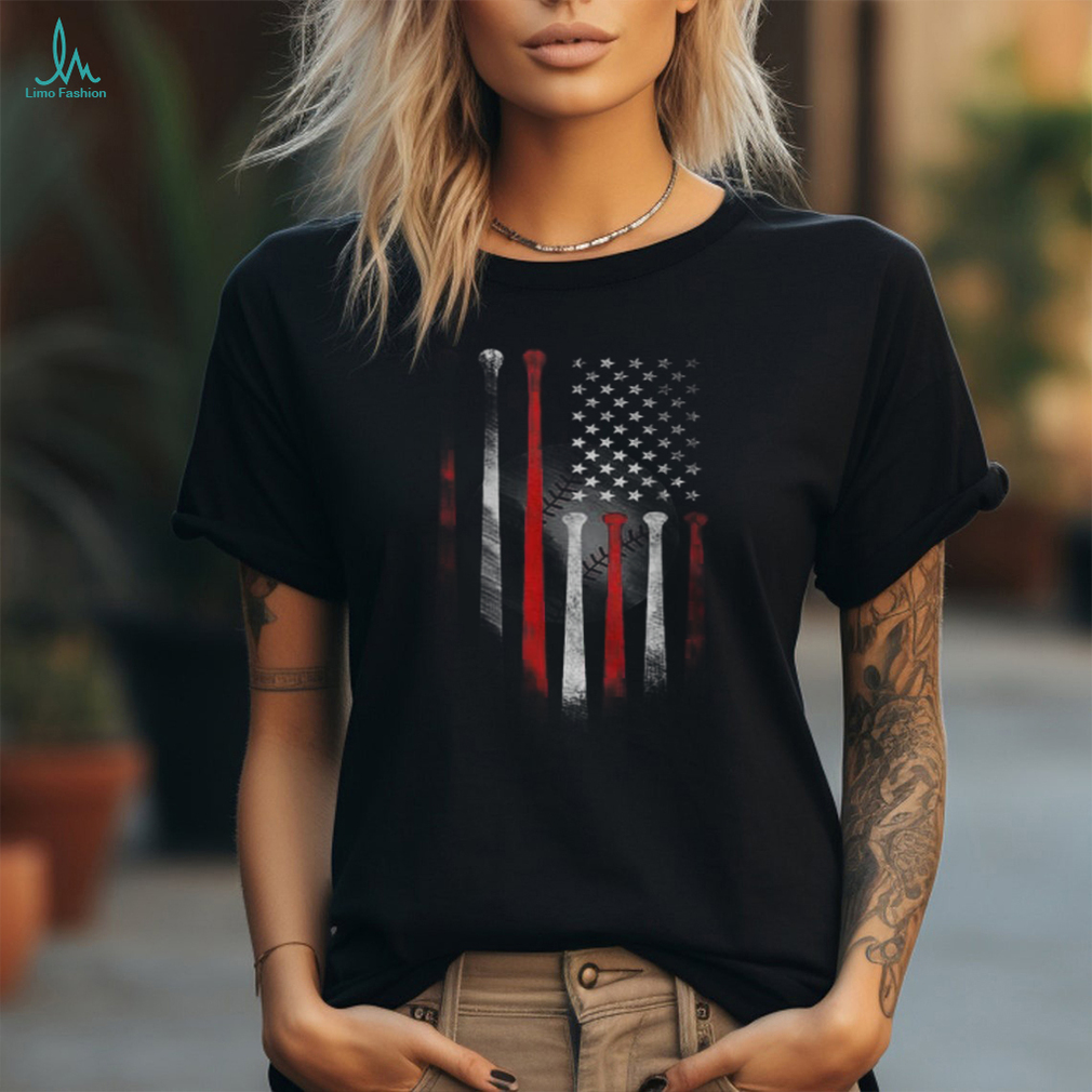 Baseball Usa Flag American Flag Vintage Women T shirt Baseball Usa Flag American Flag Vintage Women T shirt