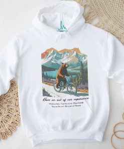 Bear ride bicycle have an out of car experience shirt