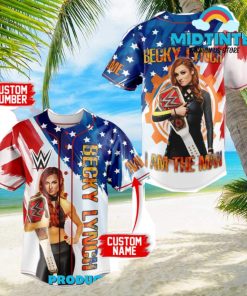 Becky Lynch Independence Day Customized Baseball Jersey