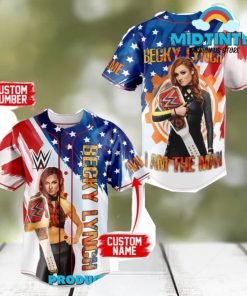 Becky Lynch Independence Day Customized Baseball Jersey