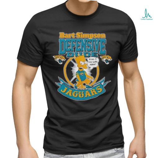 Best NFL Jacksonville Jaguars Bart Simpson Defensive Dude Run It My Way Man Logo Shirt