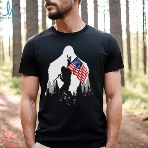 Bigfoot 4th July gift Kids T Shirt