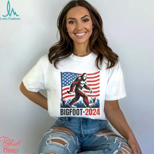 Bigfoot Sasquatch President 2024 Vote Elect Funny Sarcastic T Shirt