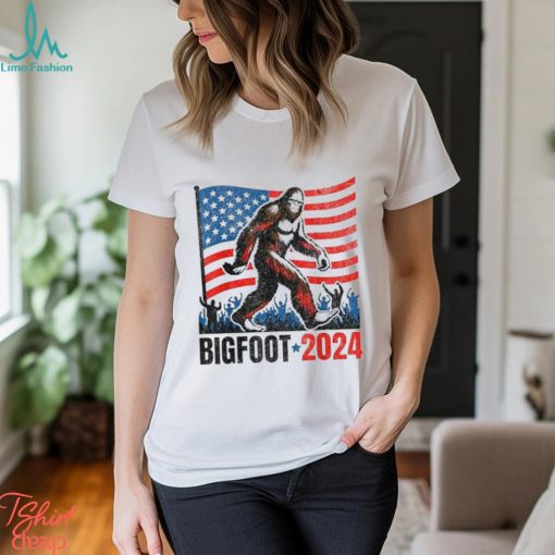 Bigfoot Sasquatch President 2024 Vote Elect Funny Sarcastic T Shirt