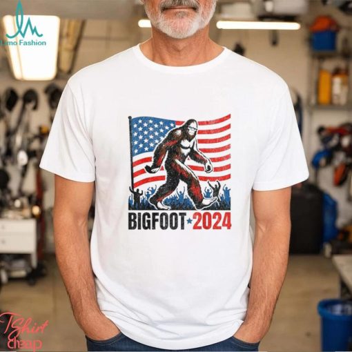 Bigfoot Sasquatch President 2024 Vote Elect Funny Sarcastic T Shirt