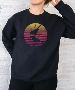 Birds Over A Vintage Sunset Distressed Men's T shirt