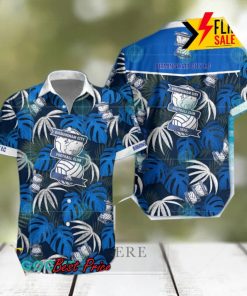 Birmingham City FC Big Logo Tropical Leaves Hawaiian Shirt And Shorts