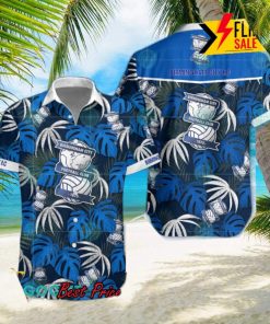 Birmingham City FC Big Logo Tropical Leaves Hawaiian Shirt And Shorts