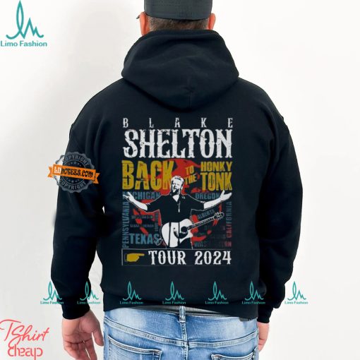 Blake Shelton Back To The Honky Tonk Tour 2024 T Shirt