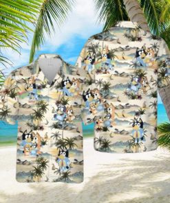 Bluey Family Hawaiian Shirt Summer Vacation Gift