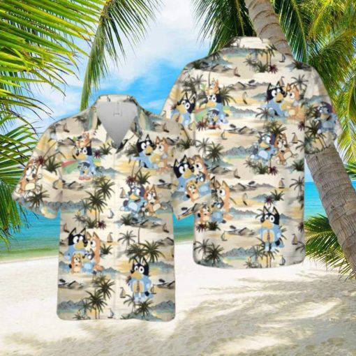 Bluey Family Hawaiian Shirt Summer Vacation Gift