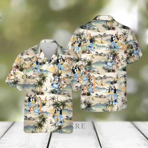 Bluey Family Hawaiian Shirt Summer Vacation Gift