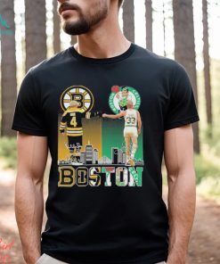 Boston Bruins Bobby Orr Boston Celtics Larry Bird The Legends Fan T Shirt