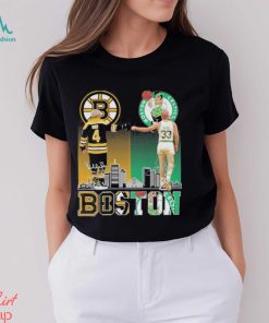 Boston Bruins Bobby Orr Boston Celtics Larry Bird The Legends Fan T Shirt