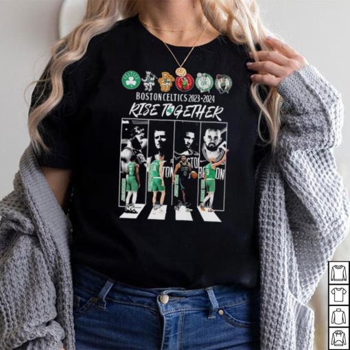 Boston Celtics 2023 2024 Rise Together Abbey Road Signatures Shirt