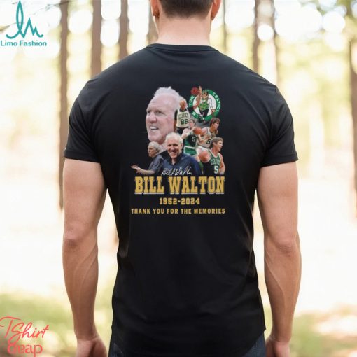 Boston Celtics Bill Walton 1952 2024 Thank You For The Memories T Shirt