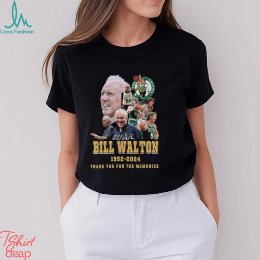 Boston Celtics Bill Walton 1952 2024 Thank You For The Memories T Shirt