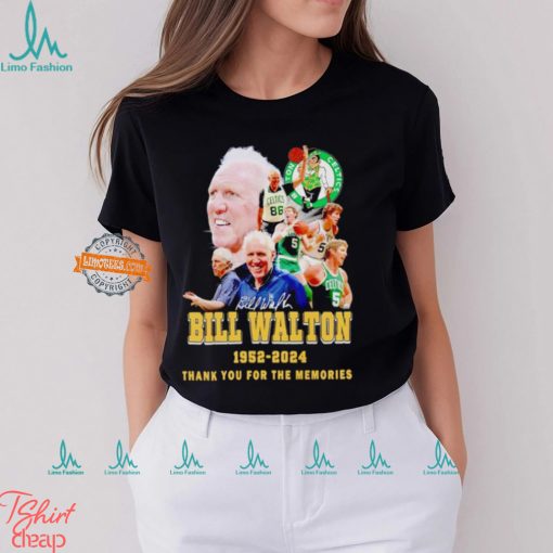 Boston Celtics Bill Walton signature 1952 2024thank you for the memories shirt