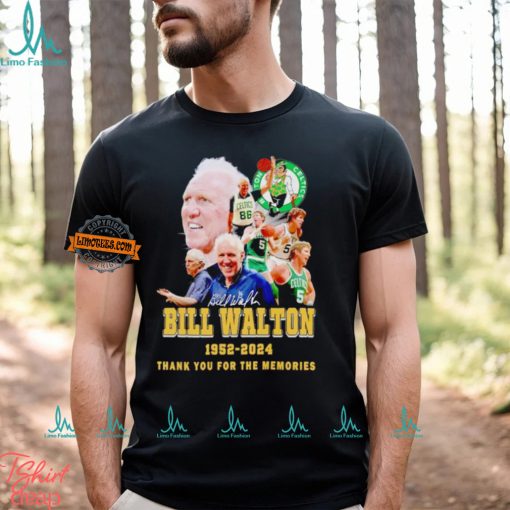 Boston Celtics Bill Walton signature 1952 2024thank you for the memories shirt