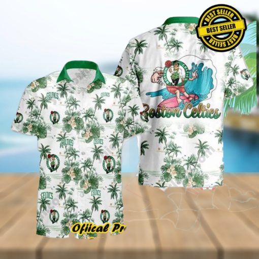 Boston Celtics Hawaiian Shirt Tropical Flower Pattern Best Basketball Gift