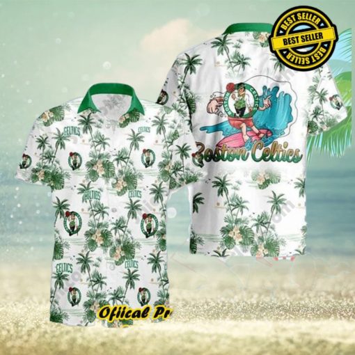 Boston Celtics Hawaiian Shirt Tropical Flower Pattern Best Basketball Gift