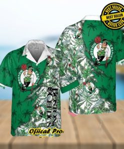 Boston Celtics Hawaiian Shirt Tropical Flowers Summer Holiday Gift