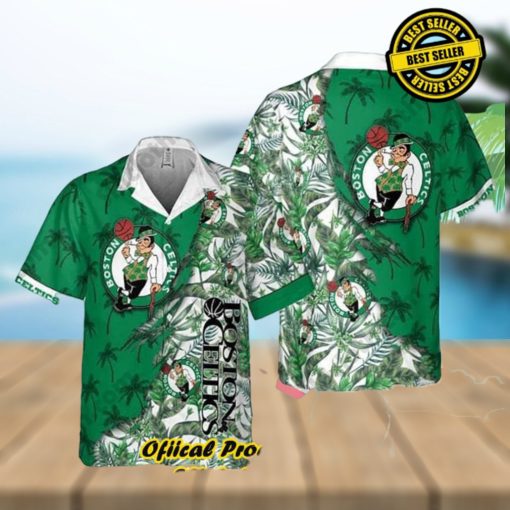 Boston Celtics Hawaiian Shirt Tropical Flowers Summer Holiday Gift