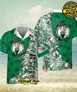 Boston Celtics Hawaiian Shirt Tropical Flowers Summer Holiday Gift