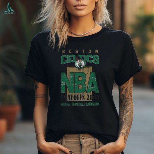 Boston Celtics NBA Playoffs 2024 Stadium Art Fan T Shirt