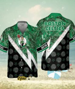 Boston Celtics Tropical And Basketball Pattern Print Hawaiian Shirt