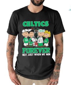 Boston Celtics X Peanuts Characters Forever Not Just When We Win Shirt