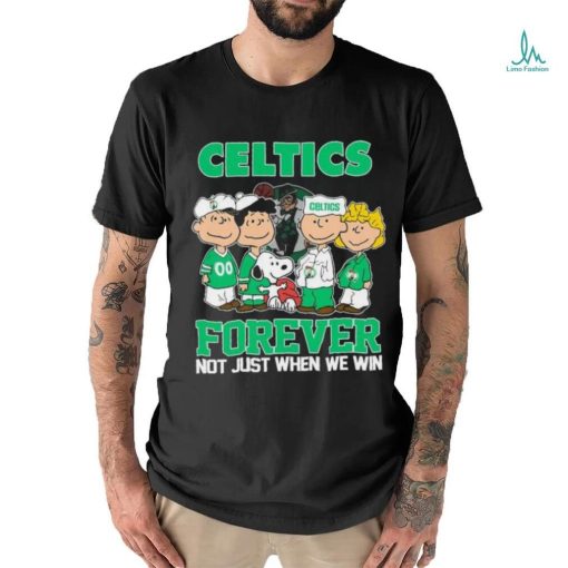 Boston Celtics X Peanuts Characters Forever Not Just When We Win Shirt